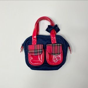 Claire’s vintage y2k denim mini handbag with cherries